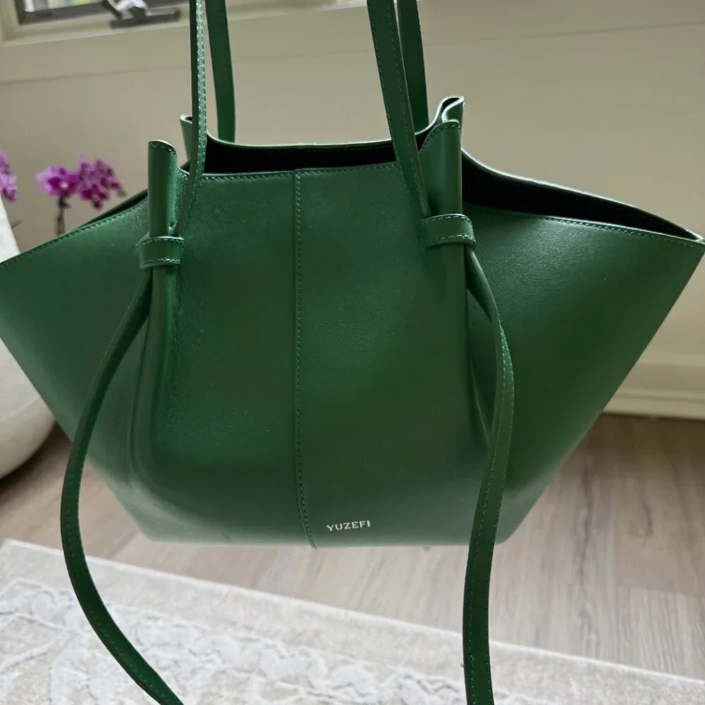 Yuzefi Green Smooth Leather Mochi - Picture 3 of 4